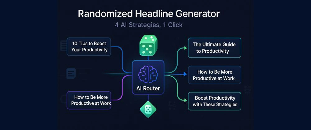 AI-랜덤화 라우터로 헤드라인 창의성 극대화: 블록 해결 전략