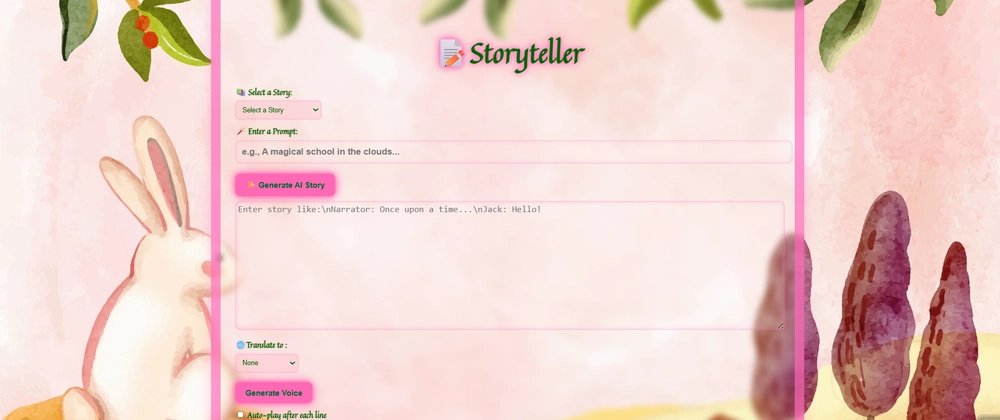 AI-Powered Storytelling App with Multilingual TTS &amp; Accessib