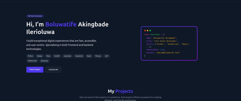 Best Portfolio Design for Web Developers | Clean &amp; Responsiv