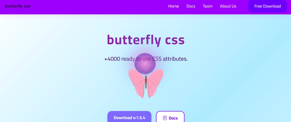 Butterfly CSS 프레임워크: 속성 기반 애니메이션 &amp; 디자인