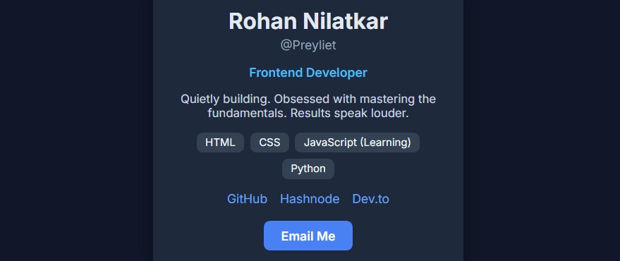 HTML &amp; CSS로 만든 개발자 신분증 카드: 최소주의 디자인