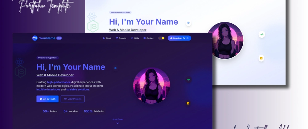 Sell Developer Portfolio Templates with Tailwind CSS &amp; JS