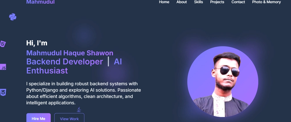 Django &amp; Tailwind CSS Developer Portfolio Website Launch