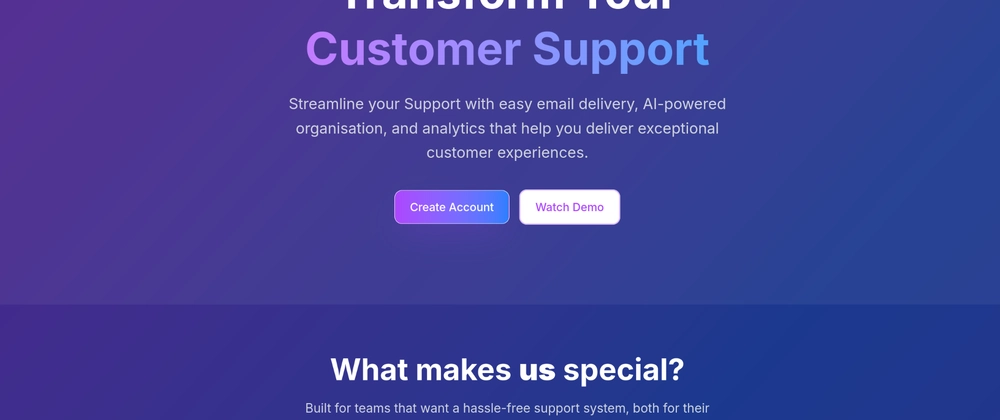 이메일 중심 지원 플랫폼 AI 기반: SupportAddress
