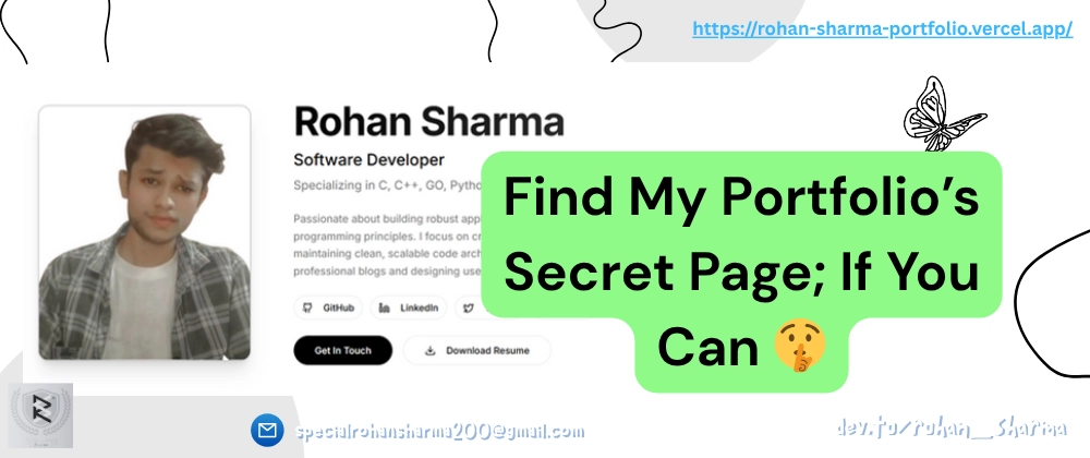 Find Your Portfolio&apos;s Secret Page with Next.js and AI