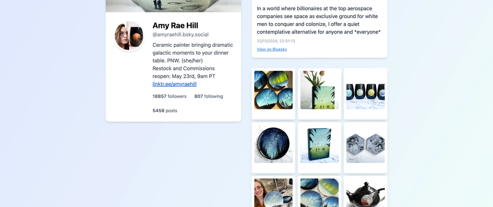 Free Public Profile Page Using Bluesky API