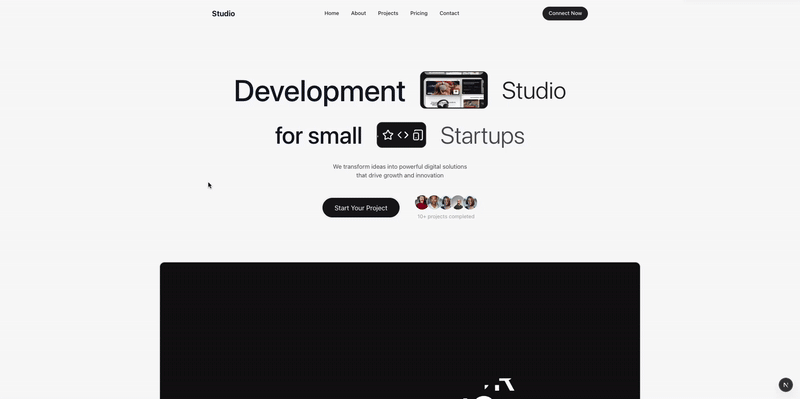 Modern Freelancer &amp; Indie Developer Website Template with Ne