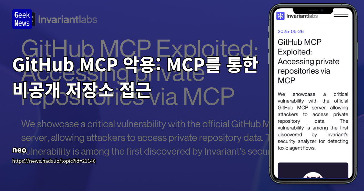 GitHub MCP Exploitation: Securing Private Repositories
