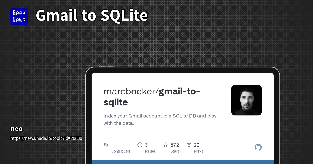 Gmail to SQLite: Open-Source Python Tool