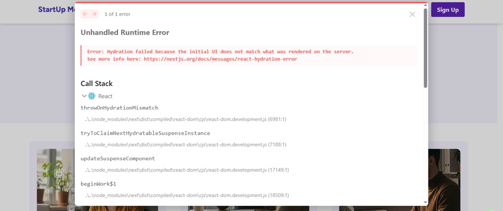 Hydration Error Solutions in Next.js &amp; React