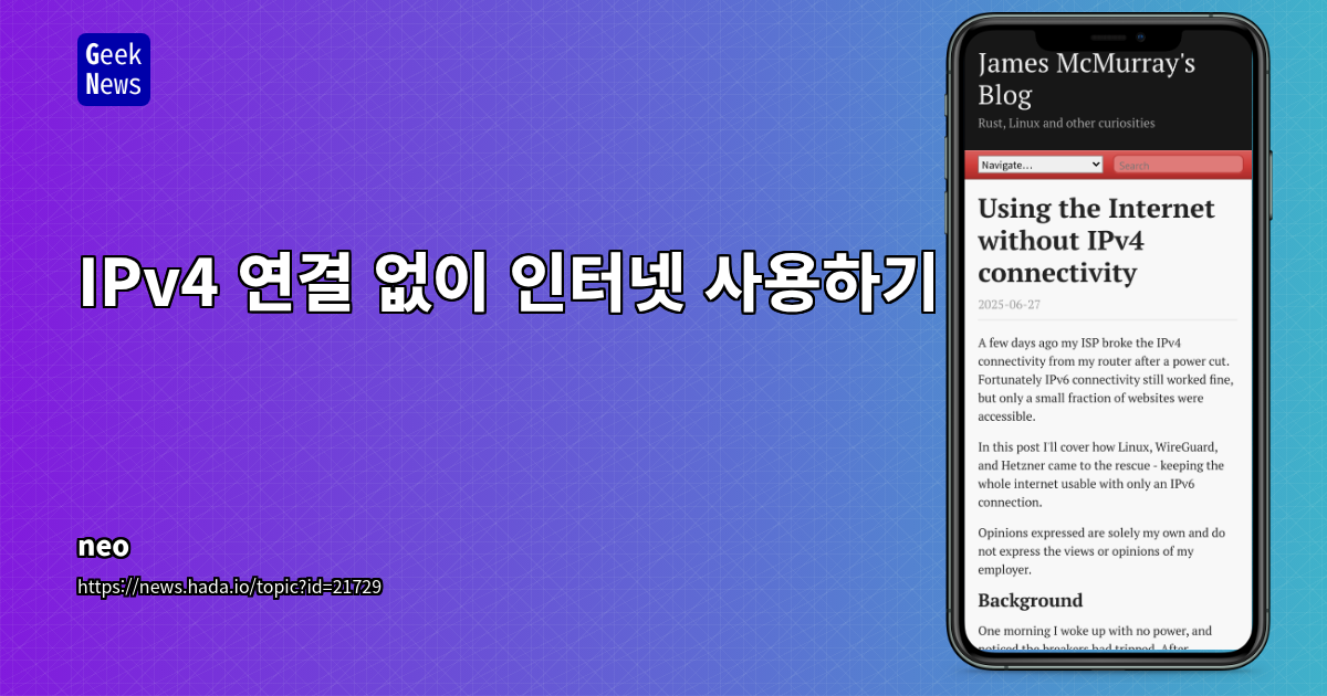 IPv6로 IPv4 대체: WireGuard + Hetzner VPS 솔루션