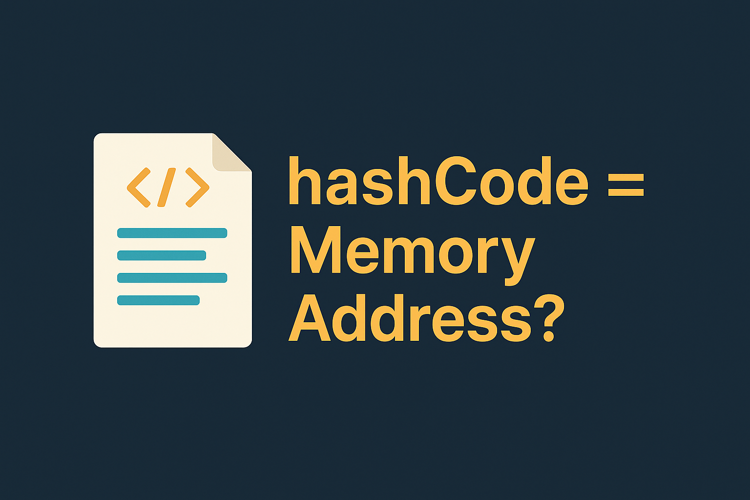 hashCode와 메모리 주소의 차이