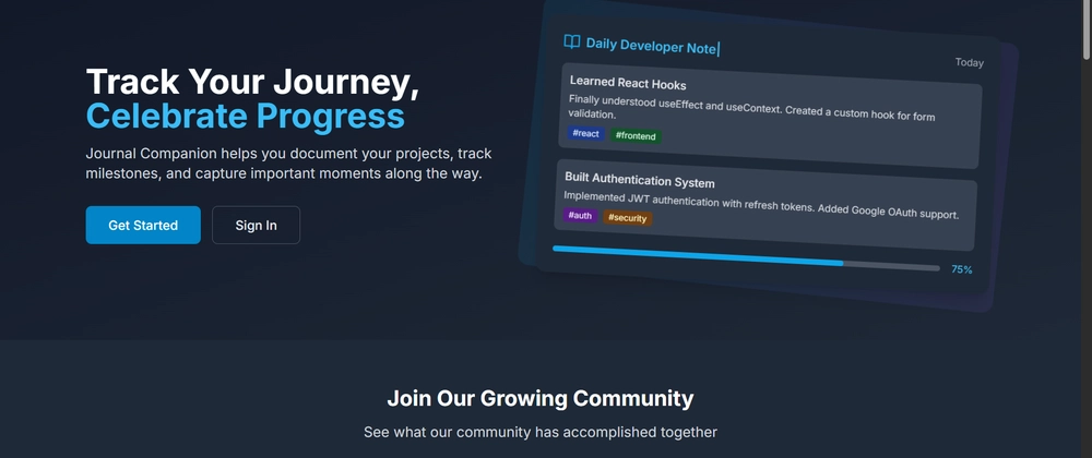 Journal Companion: Developer-Friendly Collaborative Journali
