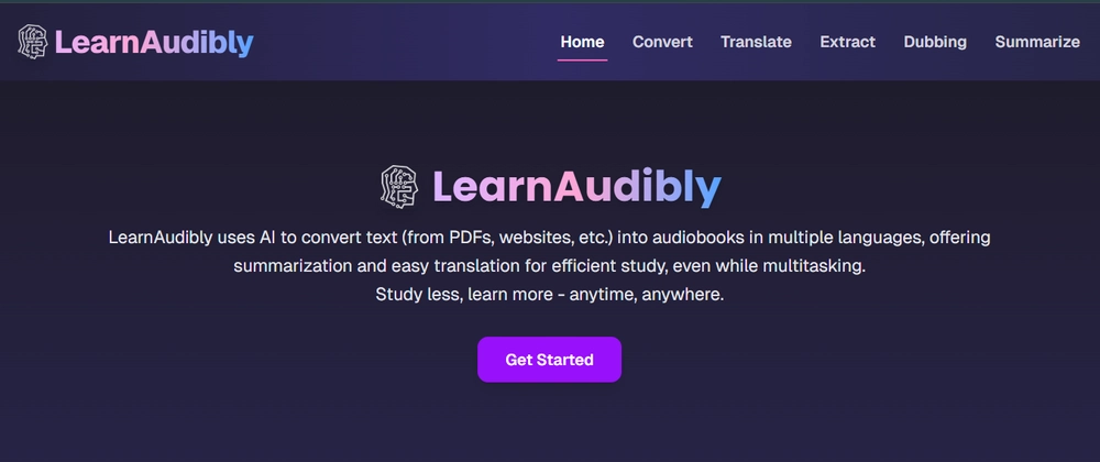 LearnAudibly: Murf-AI Coding Challenge Project Summary with 