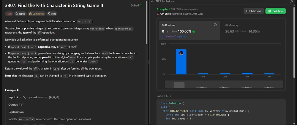 Solve LeetCode 3307 String Game II with Reverse Simulation (