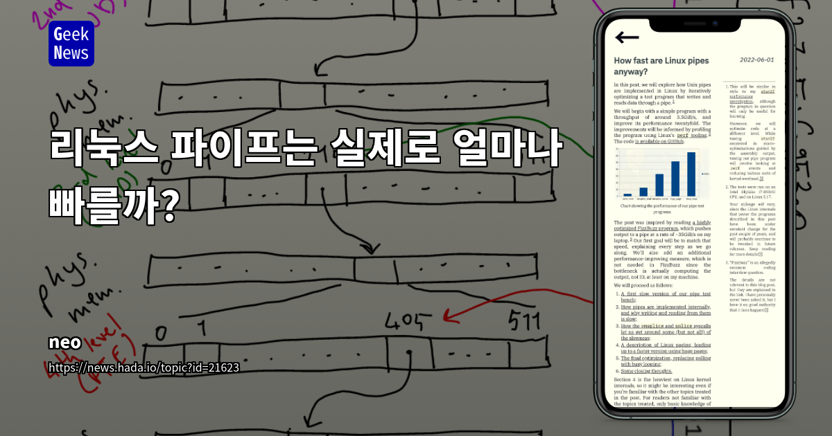 Linux 파이프 성능 최적화: Zero-Copy와 vmsplice로 62.5GiB/s 달성