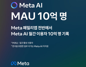메타 AI, 월간 활성 사용자 10억명 달성