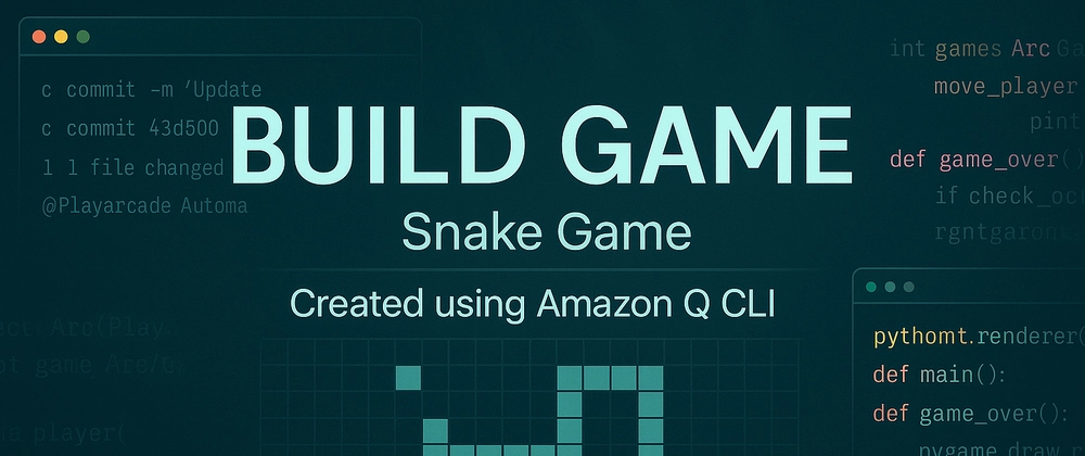 Modern Snake Game Built with Amazon Q CLI - Python