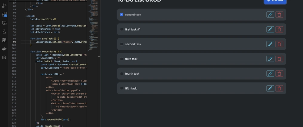 Modern To-Do App: Bootstrap 5, HTML, CSS, JavaScript 활용