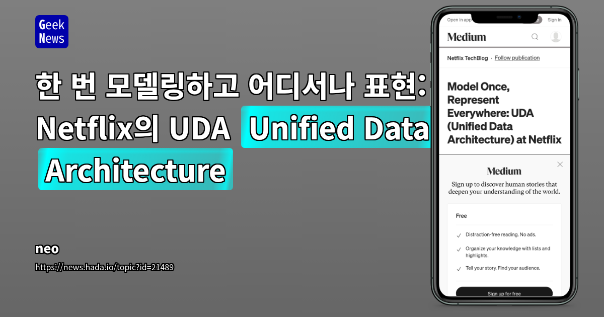 Netflix UDA: 통합 데이터 아키텍처로 한 번 모델링, 어디서나 표현
