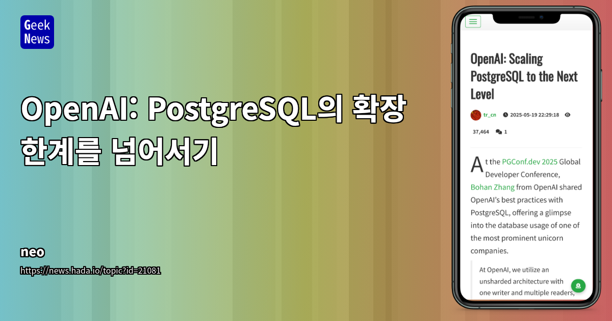 OpenAI&apos;s PostgreSQL Scalability Strategy: Achieving 1M QPS W