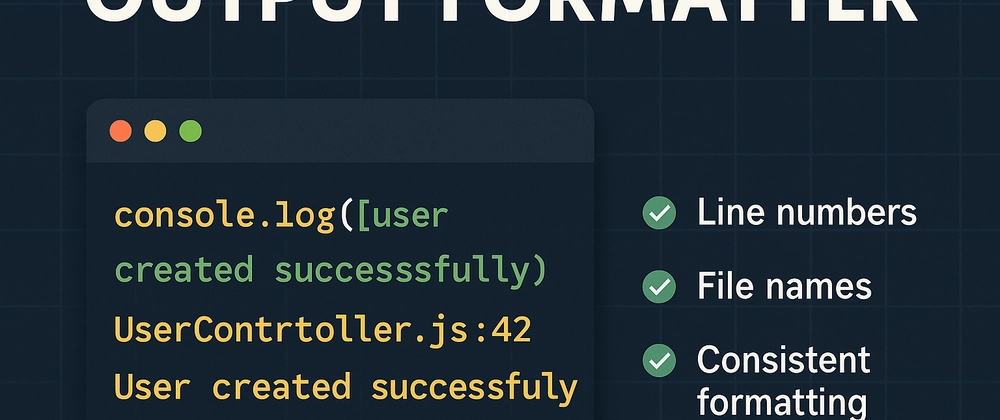 Output Formatter VS Code Extension: 디버깅 로그 간결화
