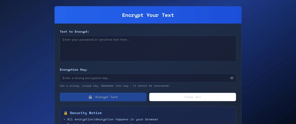 AES-256 Password Encryption Tool with React &amp; TypeScript
