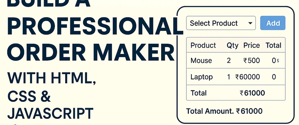 HTML, CSS, JavaScript로 주문 생성기 웹 앱 개발 가이드