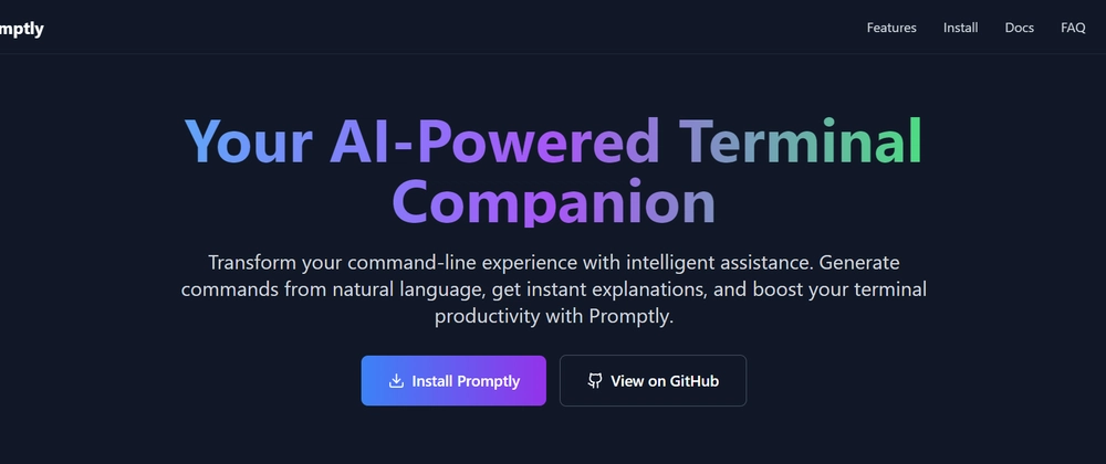 Promptly: 오프라인 AI 코필럿 터미널 도구