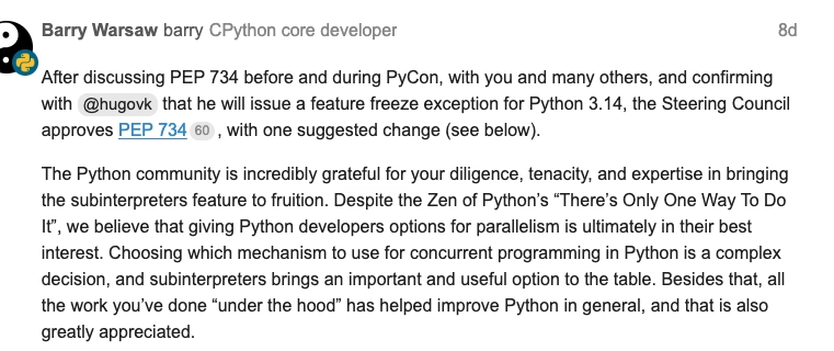 Python Weekly Report #106: PEP 734 &amp; Multiple Interpreters i