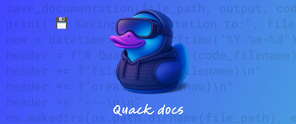 Quack Docs: AI-Powered Code Documentation Tool for Terminal