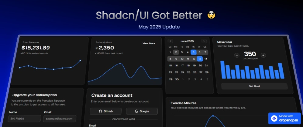 Shadcn/UI, Tailwind CSS v4 업그레이드: 성능 향상 및 테마 지시문 지원