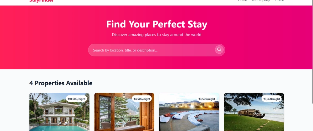 StayFinder: React.js &amp; Node.js로 만든 Airbnb 클론 프로젝트