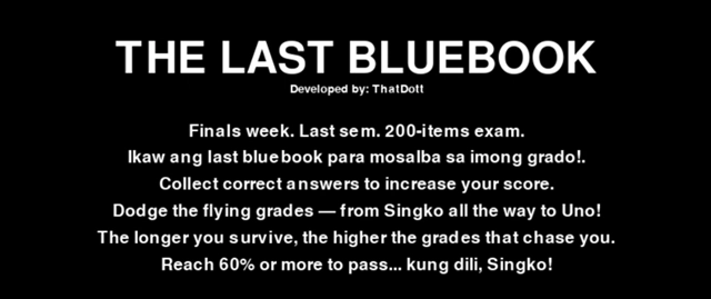 필리핀 대학 시험 테마 게임 &apos;The Last Bluebook&apos; 개발기: Amazon Q &amp; Pygame-C