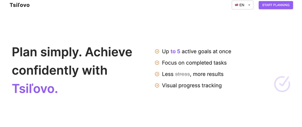 From Confusion to Clarity: Tsilovo Goal Planner with Next.js