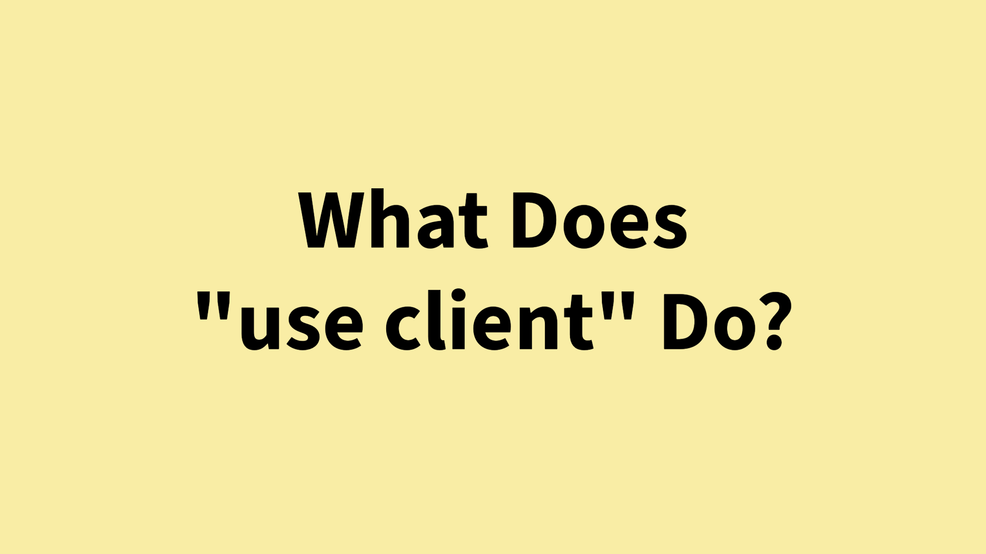 What is &apos;use client&apos; in React Server Components?